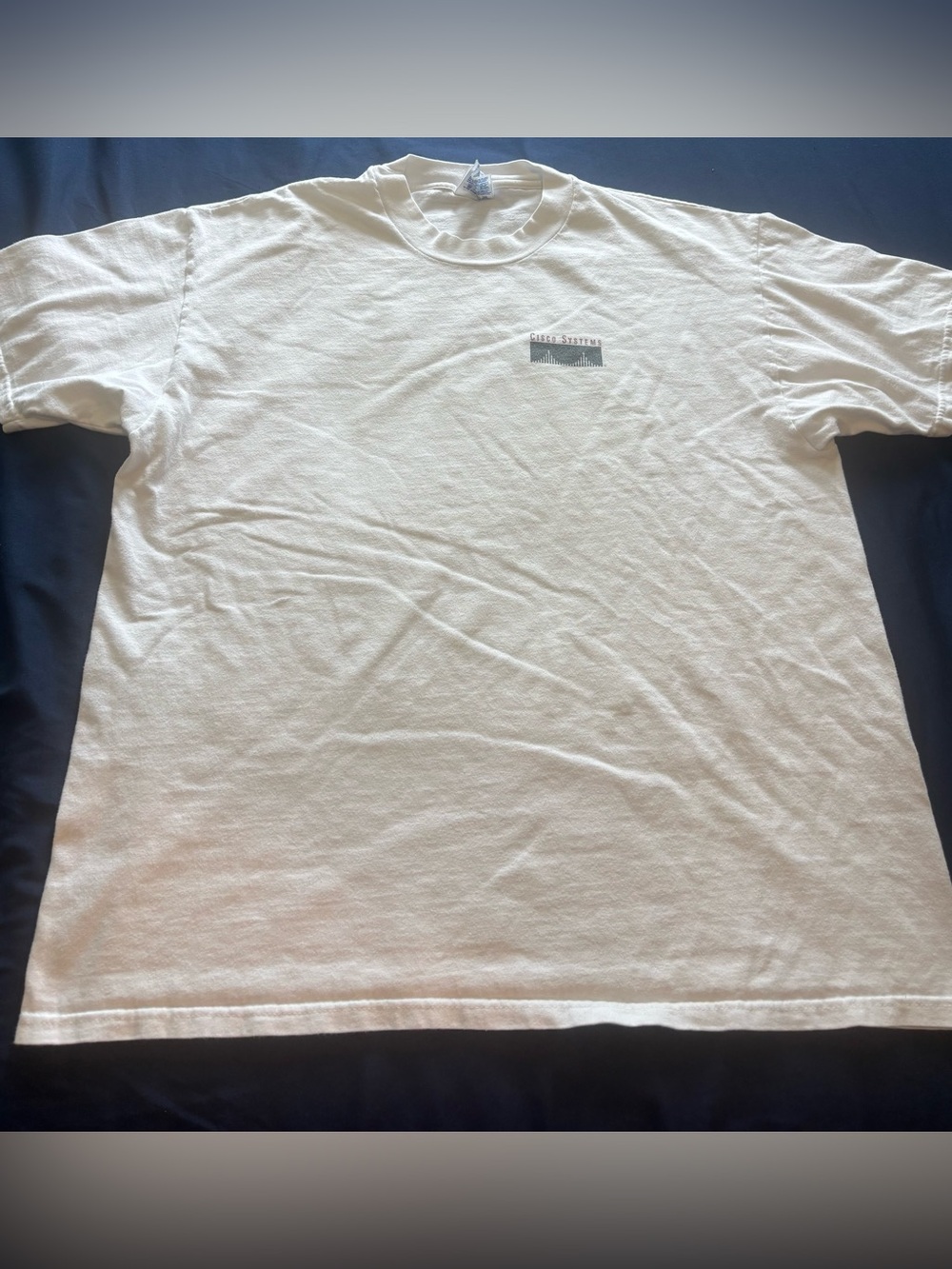 Vintage 1997 Cisco Systems Tech Company T-Shirt Size XL Hanes Beefy Tag